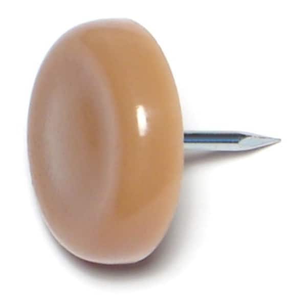 Midwest Fastener 7/8" Beige Plastic Flat Head Tack Glides 1 12PK 76605 - main